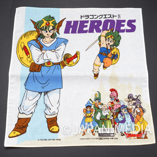 Retro RARE! Dragon Quest 4 HEROES Handkerchief Enix 1991 Japanimedia Store
Front