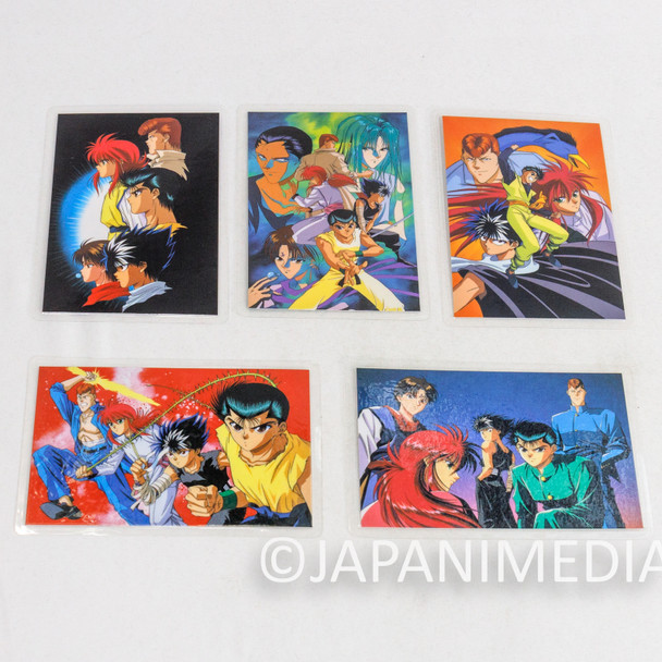 Yu Yu Hakusho Laminated Card 5pc Set MOVIC Yusuke Hiei Kurama Japanimedia Store Front