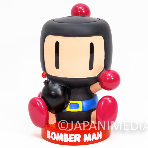 RARE Bomberman Black Soft Vinyl Coin Bank Figure Retro Game Collectible | Japanimedia Store Front