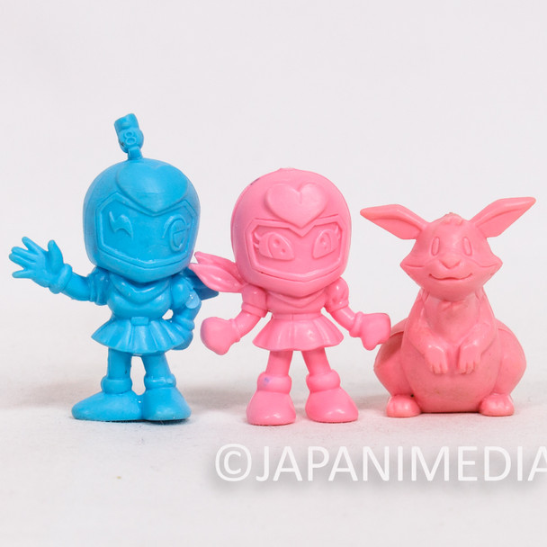 Bomberman Pretty Bomber Louie Rubber Figure 3pc Set Hudson Famicom NES Japan | Japanimedia Store Front