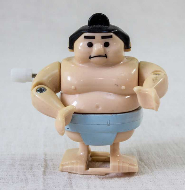 [JUNK ITEM] Sumo Wrestler Wind-Up Mini Figure 80's Retro JAPAN TOY Japanimedia Store FRONT