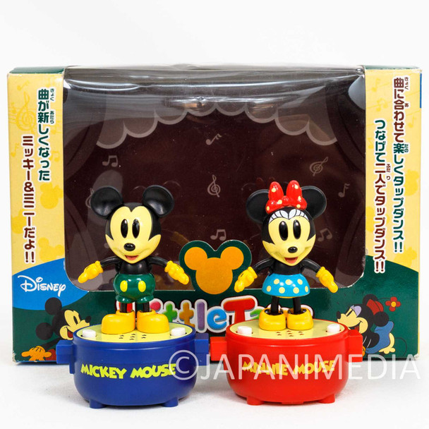 RARE! Disney Characters Mickey & Minnie Mouse Little Taps Sound Toy Figure JAPAN Japanimedia Store FRONT