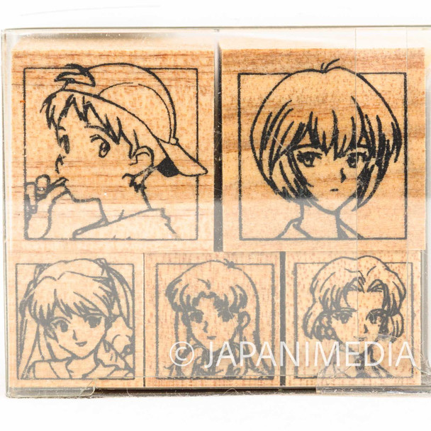 Evangelion Mini Stamp Set Asuka Rei Shinji Misato Ritsuko JAPAN ANIME MANGA Japanimedia Store FRONT