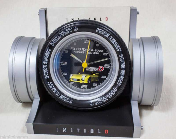 Initial D Tire Wheel Clock FD-3S RX-7 A-spec KEISUKE TAKAHASHI JAPAN ANIME Japanimedia Store FRONT