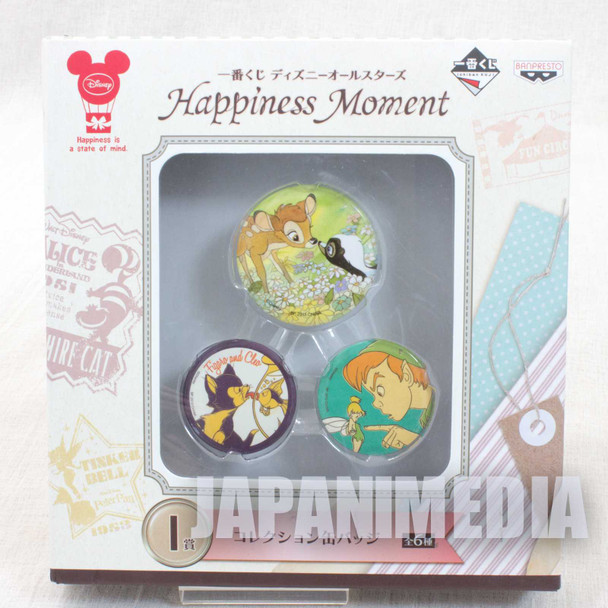 Disney Bambi All Stars Collection Button badge set Ichiban Kuji Banpresto JAPAN Japanimedia Store FRONT