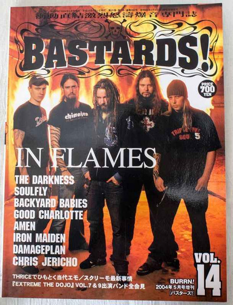 2004 Vol.14 BASTARDS! BURRN! Japan Magazine IN FLAMES/IRON MAIDEN/DAMAGEPLAN Japanimedia Store FRONT
