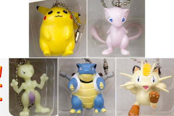 Pokemon Figure Keychain 5pc Set 1998 JAPAN ANIME MANGA POCKET MONSTERS Japanimedia Store FRONT