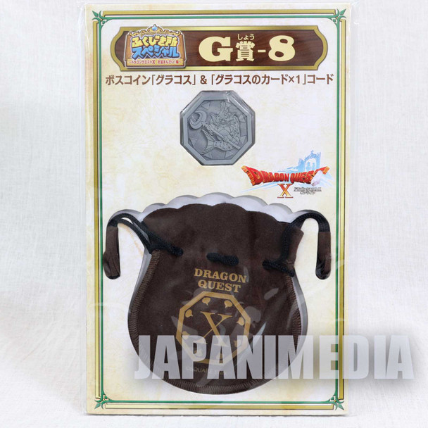 Dragon Quest Boss Coin Glacos +Drawstring Bag SQUARE ENIX JAPAN Japanimedia Store FRONT