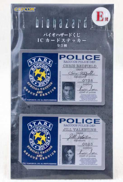RESIDENT EVIL Biohazard Card Type Sticker Set Capcom 2 JAPAN GAME Japanimedia Store FRONT