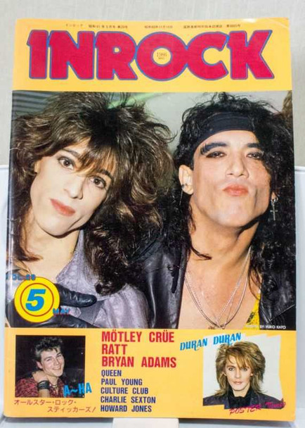 INROCK May/1986 Vol.29 Japanese Music Magazine RATT/A-HA/BOY GEORGE/MOTLEY CRUE Japanimedia Store FRONT