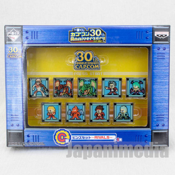 Capcom Character Design 30th Pins Set Morrigan Red Gargoyle JAPAN ANIME GAME Japanimedia Store FRONT