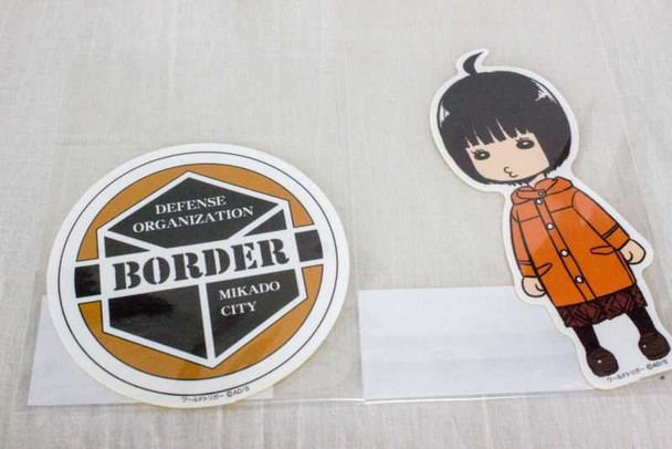 World Trigger Chika Amatori Die cut sticker 2pc set JAPAN SHONEN JUMP Japanimedia Store FRONT