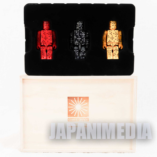 RARE!! EAMES Kubrick Wooden Box Set 3pcs figure Medicom Toy JAPAN Japanimedia Store FRONT
