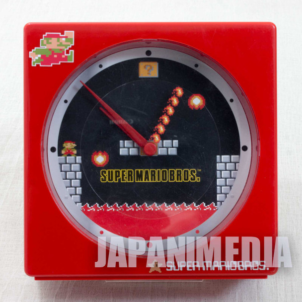 RARE! Super Mario Bros. Mini Desktop Clock Koopa Stage Ver. JAPAN Nintendo Japanimedia Store FRONT