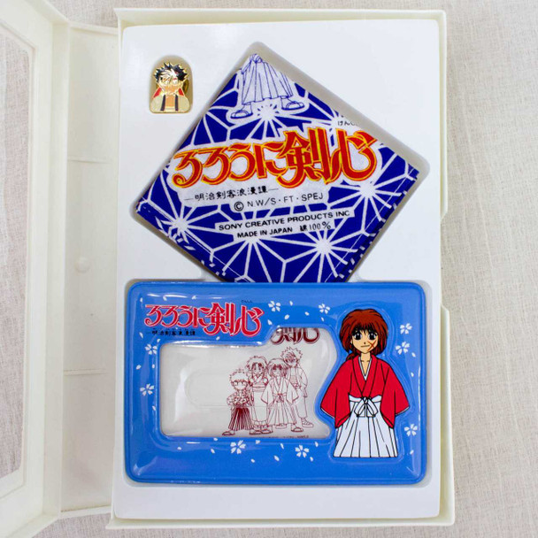 Rurouni Kenshin Stationery Goods Set Card Holder Handkerchief Pins JAPAN ANIME Japanimedia Store FRONT