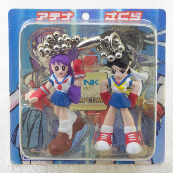 SNK VS Capcom Sakura & Athena Petit Twin Figure Ball Chain JAPAN SAMURAI Japanimedia Store FRONT