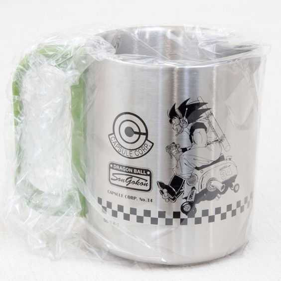 Dragon Ball Z Stainless Mug Gokou on Machine Banpresto JAPAN ANIME MANGA Japanimedia Store FRONT