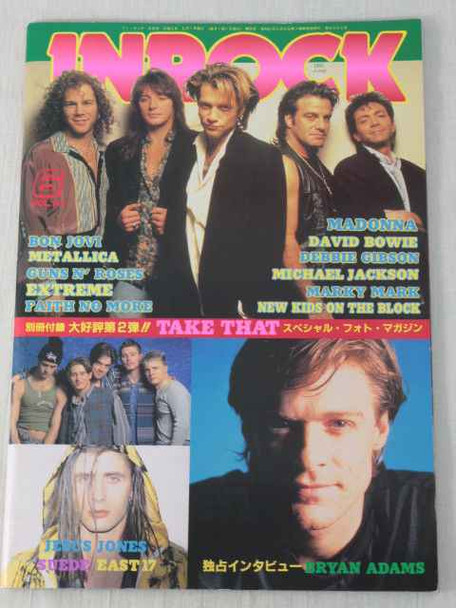 INROCK JAPAN Magazine JUN/1993 BON JOVI/GUNS N' ROSES/TAKE THAT/EAST 17/EXTREME Japanimedia Store FRONT