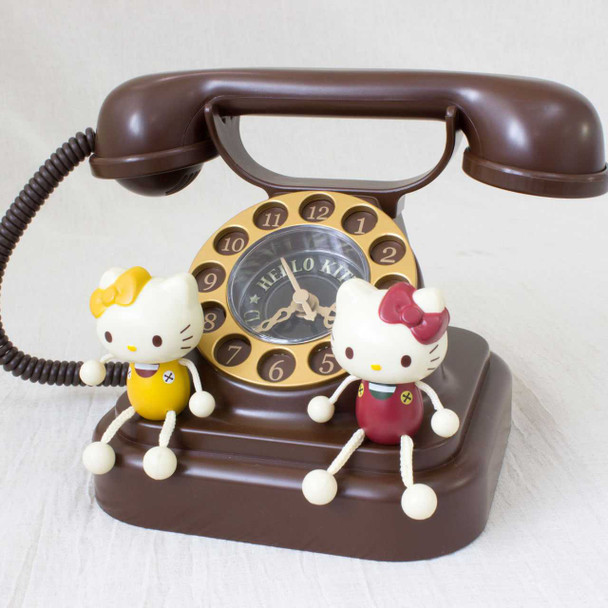Hello Kitty Old Telephone type Figure Clock JAPAN ANIME SANRIO Japanimedia Store FRONT