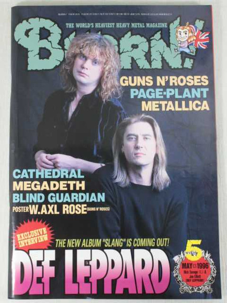 1996/05 BURRN! Japan Rock Magazine DEF LEPPARD/BLIND GUARDIAN/JIMMY PAGE/SLASH Japanimedia Store FRONT