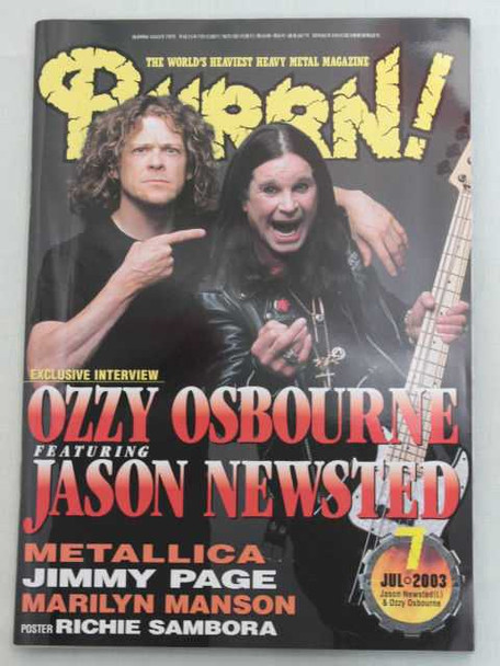 2003/07 BURRN! Japan Magazine OZZY OSBOURNE/SEPULTURA/BLIND GUARDIAN Japanimedia Store FRONT
