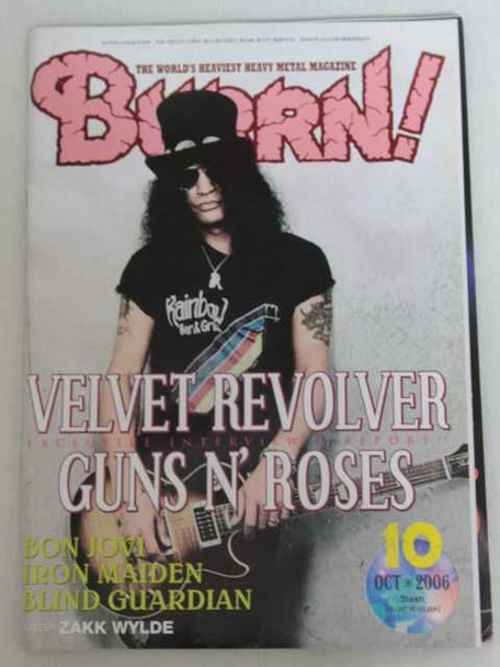 2006/10 BURRN! Japan Magazine GUNS N' ROSES/VELVET REVOLVER/BON JOVI/IRON MAIDEN Japanimedia Store FRONT