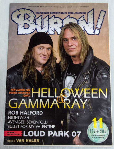 2007/11 BURRN! Japan Magazine HELLOWEEN/GAMMA RAY/LOUD PARK 07/AVENGED SEVENFOLD Japanimedia Store FRONT