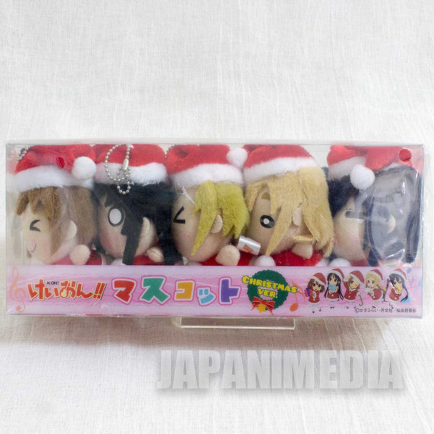 K-ON! Mini Plush Doll Christmas ver. 5pc Set Yui Mio Ritus Tsumugi Azusa JAPAN Japanimedia Store FRONT