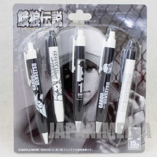 Retro RARE! Fatal Fury Ballpoint Pen 5pc Set 15th Anniversary SNK Playmore JAPAN Japanimedia Store FRONT