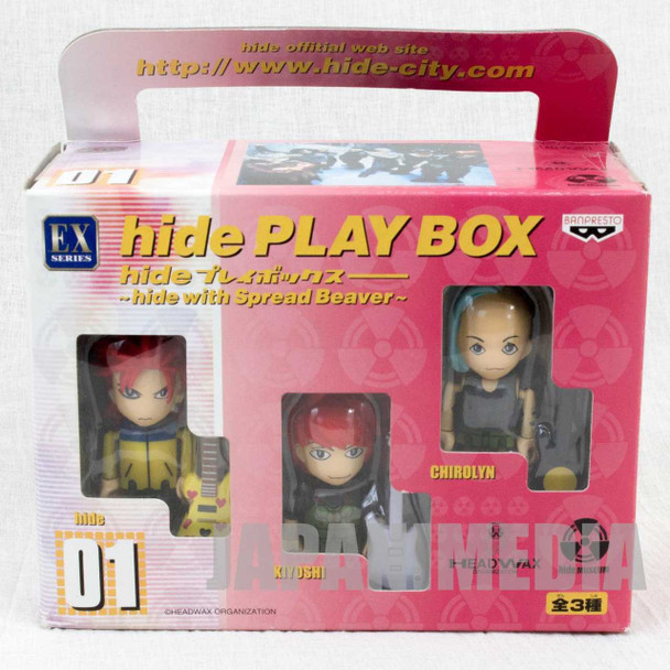 hide with Spread Beaver Mini Figure 3pc Set Play Box 01 J-Rock X-JAPAN Japanimedia Store