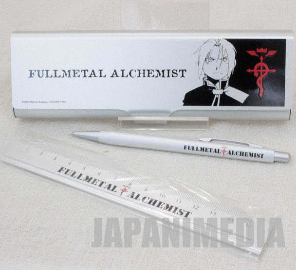 Fullmetal Alchemist Edward Elric Stationery Set [Pen Case,Pencil,ruler] JAPAN Japanimedia Store FRONT
