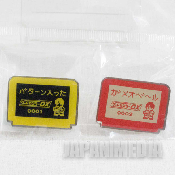 Game Center CX Character Pins 2pc Set #1 JAPAN ARINO KACHO Japanimedia Store FRONT