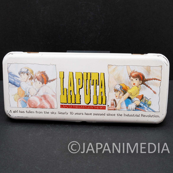 Retro RARE LAPUTA Castle in the Sky Can Pen Case Tokuma Shoten Ghibli JAPAN 2 Japanimedia Store FRONT