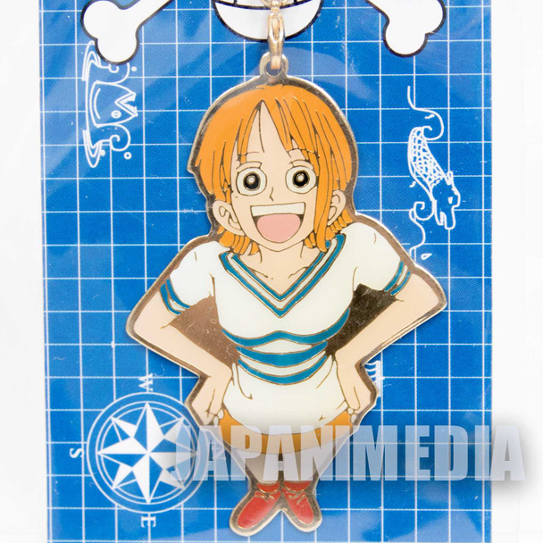 One Piece Nami Metal Charm Keychain Shonen Jump JAPAN ANIME Japanimedia Store FRONT