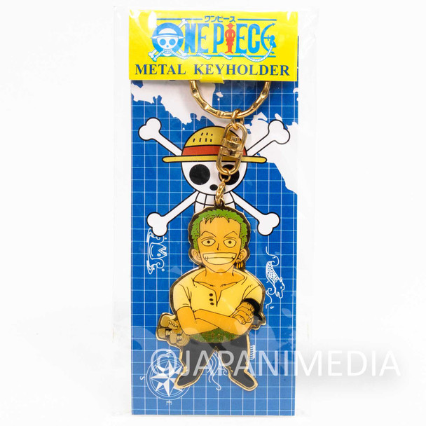 One Piece Roronoa Zoro Metal Charm Keychain Shonen Jump JAPAN ANIME Japanimedia Store FRONT