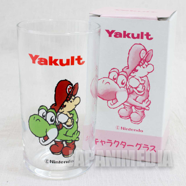 Retro RARE Super Mario Bros. Baby Mario on Yoshi Glass JAPAN GAME FAMICOM Japanimedia Store FRONT