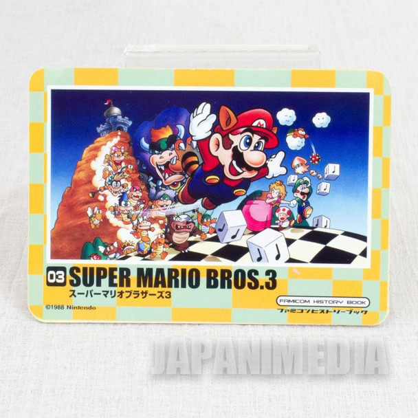 RARE Super Mario Bros. 3 Sticker Famicon History Book JAPAN GAME NES Japanimedia Store FRONT
