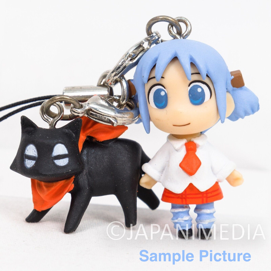 Nichijou Nano Shinonome Sakamoto Black Cat Figure Strap JAPAN ANIME MANGA