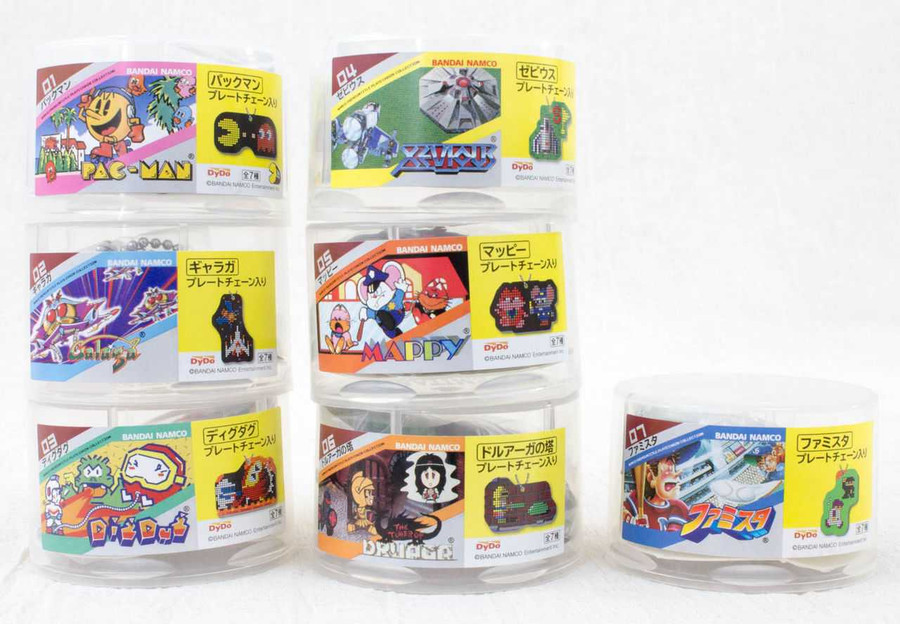 Complete Set Namco Characters Plate Ball Chain [Pac-man / Galaga / Dig ...