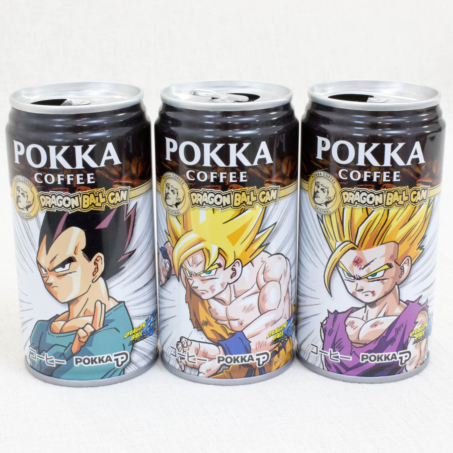 Dragon Ball Can Pokka Coffee Gokou + Gohan + Vegeta JAPAN ANIME MANGA