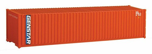 40' Corrugated Container - Assembled -- Genstar (orange, blue, white)