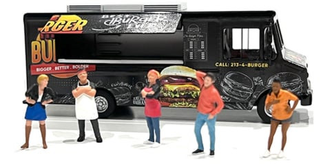 American Diorama Food Truck - The Burger Truck (Figures not