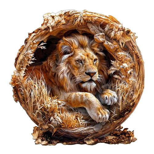 3D Lion Wooden Puzzle