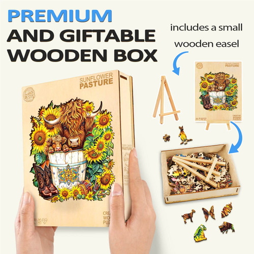 Sunflower Pasture Wooden Puzzle