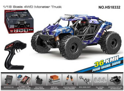 Buggy 1:18 High Speed Truck Blue
