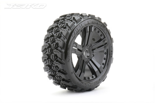 Jetko 1/8 Buggy EX-KING COBRA Tyres (Claw Rim/Black/Medium Soft/Belted)