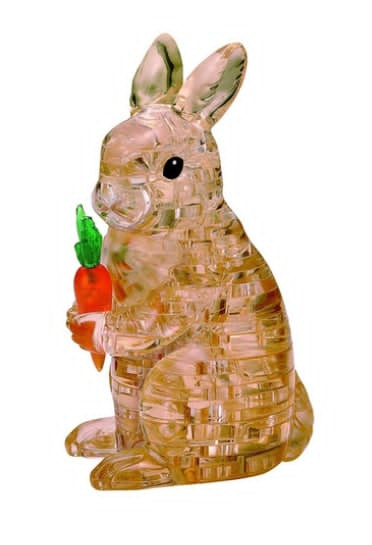 3D BROWN RABBIT CRYSTAL PUZZLE