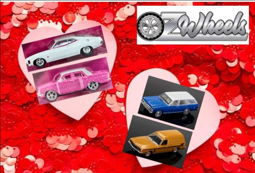OZ Wheels Valentines Day Set 4 Cars