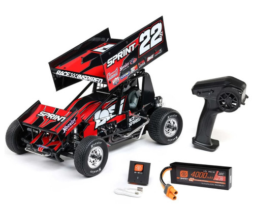 Losi 22S Sprint Car, 1/10 2WD, Red RTR COMPLETE