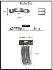 Train Expansion Pack - Curved Track (6pc)